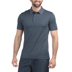 THEORY Eclipse/bering Supima Cotton Blend Cheveron Jacquard Standard Polo